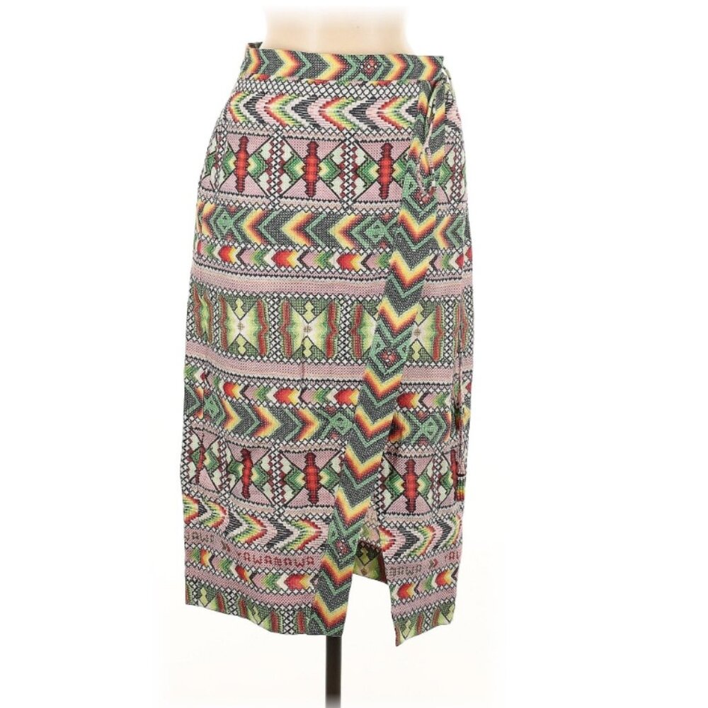 Farm Rio Amulet Aztec Print wrap skirt - Size Medium NWT